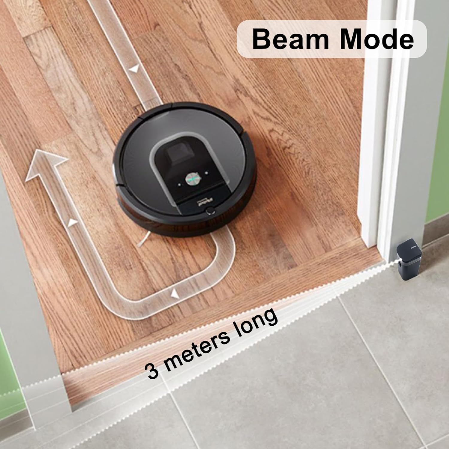 Garbage fighter Paquete de 2 barreras de pared virtual de doble modelo compatibles con IROBOT Roomba 500600700800900eis Series Robot Aspirador.