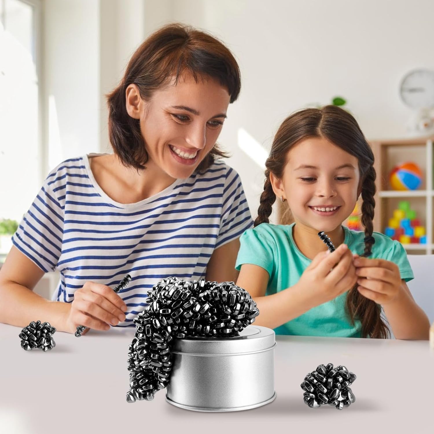 ANWEEGO Masilla magnética Fidget Toys Adultos Más de 550 piedras de ferrita, bolas magnéticas Juguetes de escritorio para oficina, juguetes para