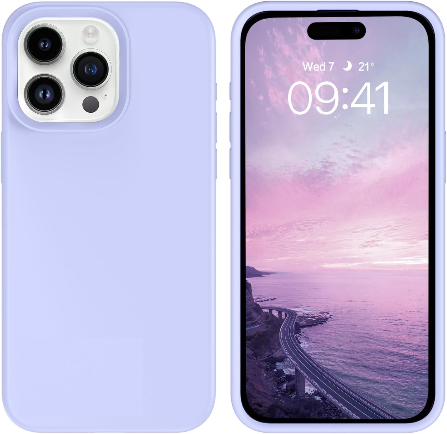 BENTOBEN Funda para iPhone 15 Pro Max, funda de silicona suave, goma de gel, forro de microfibra, parte trasera dura, a prueba de golpes, funda