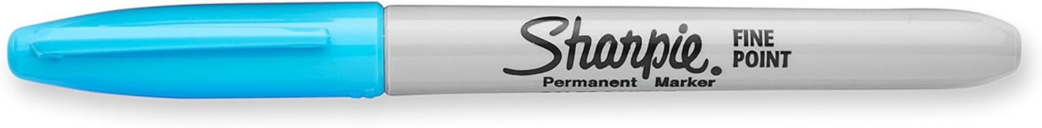 Sharpie Marcadores permanentes de punta fina, azul nano, 1 unidad