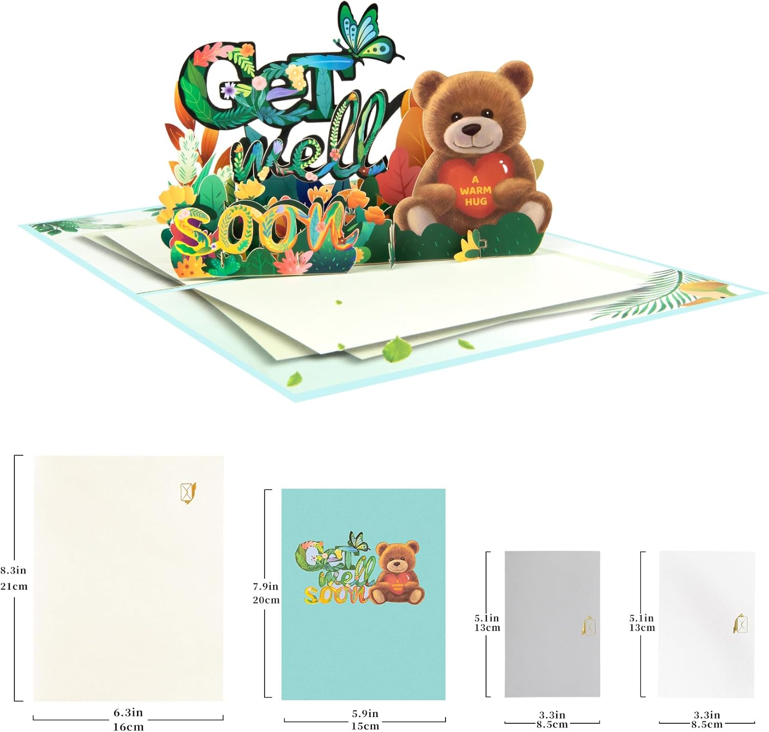 GREETING ART Tarjeta de recupérate pronto, tarjetas religiosas de recuperación, tarjeta de recupérate pronto, tarjetas de condolencias para hombres