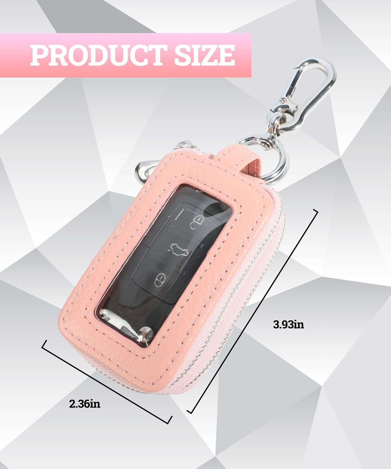 Zlirfy Funda para llave de automóvil, soporte para llave de automóvil, funda de cuero para llavero de automóvil, accesorio para automóvil, protector
