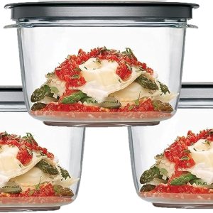 Rubbermaid Premier, juego de almacenamiento de alimentos Premier Flex & Seal de 7 tazas, 3 recipientes Tritan, 3 tapas flexibles y selladas grises, Rubbermaid Premier, juego de almacenamiento de alimentos Premier Flex & Seal de 7 tazas, 3 recipientes Tritan, 3 tapas flexibles y selladas grises,