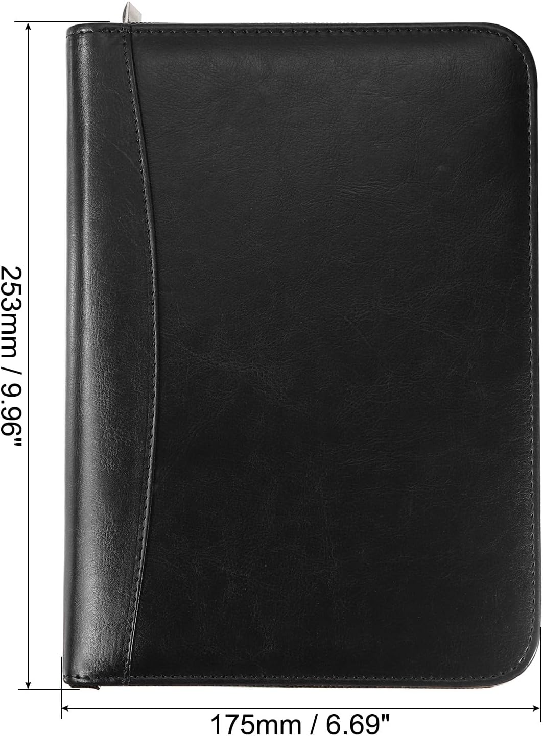 PATIKIL Cartera de negocios A5, organizador de piel sintética, carpeta de documentos legales con cremallera, carpeta profesional para portapapeles