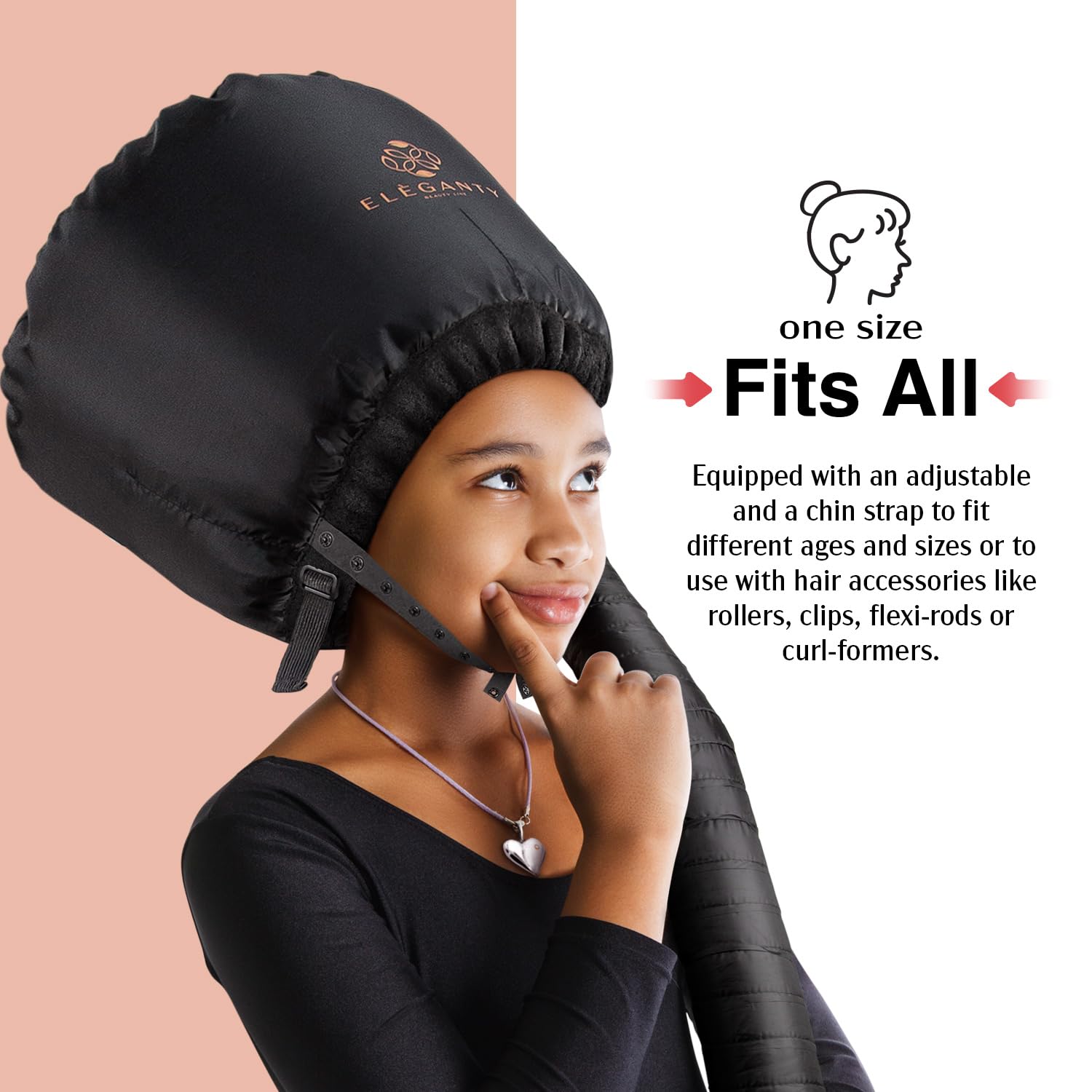 ELEGANTY Accesorio suave para secador de pelo con diadema que reduce el calor alrededor de las orejas y el cuello para disfrutar de largas sesiones,