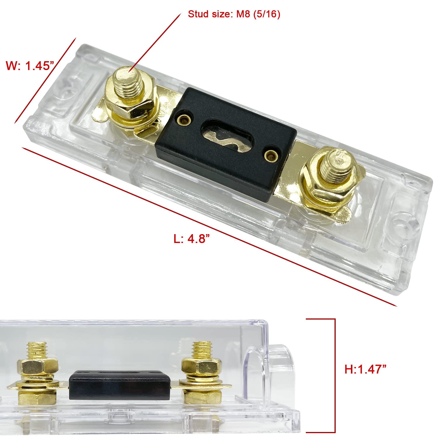 irhapsody Kit de portafusibles ANL de 200 amperios, paquete de 3