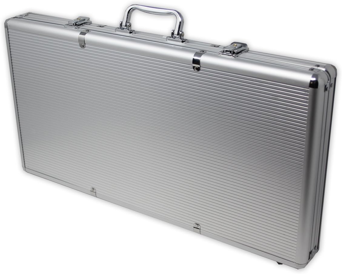 Da Vinci  Estuche de fichas de póker de aluminio, elige entre 5tamaños