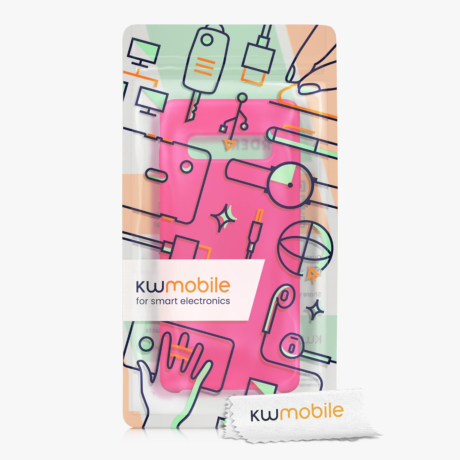 kwmobile Funda compatible con Samsung Galaxy S10 PlusS10+ – Funda de silicona TPU con acabado suave – Rosa neón