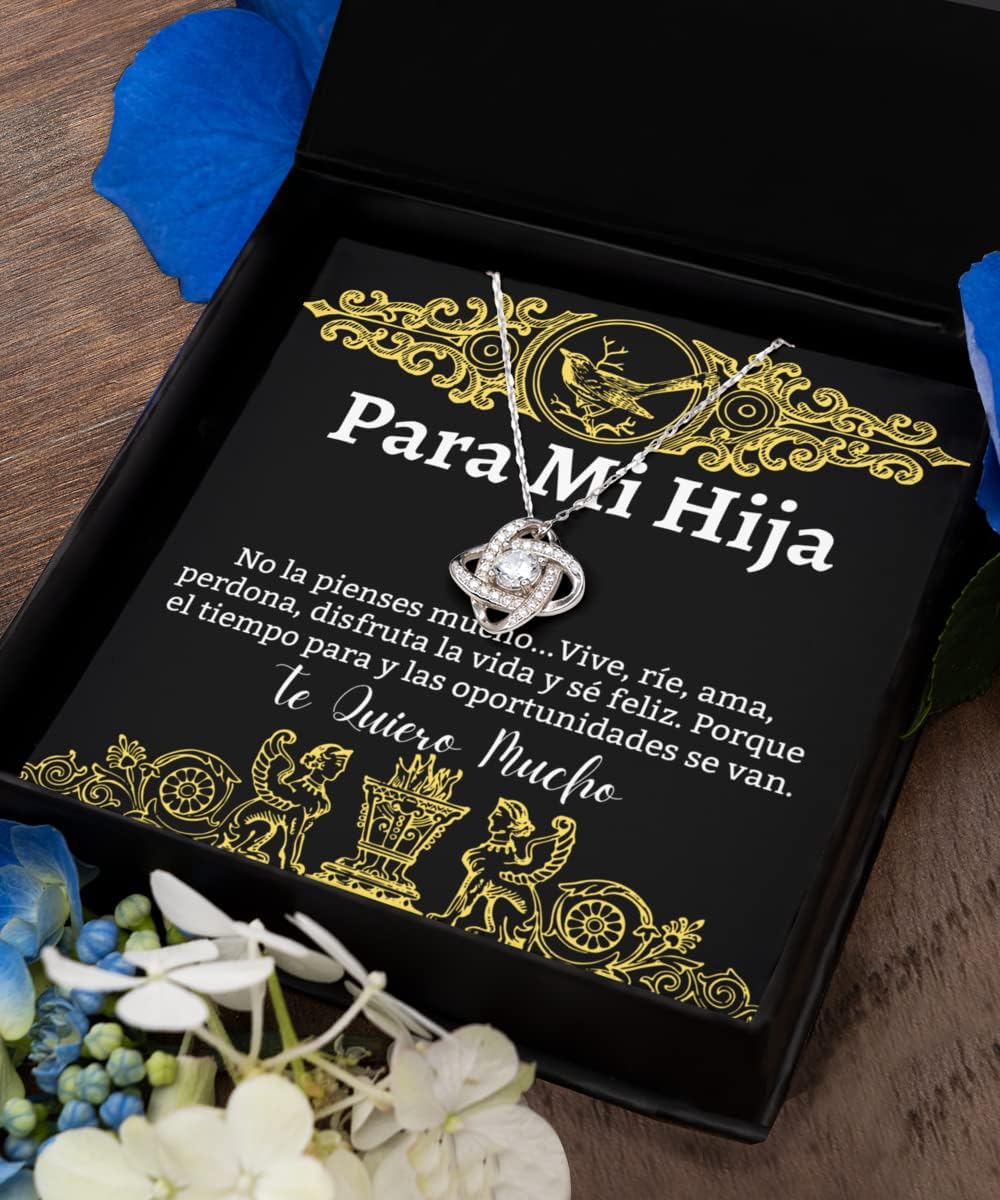 Collar para hija con mensaje personalizado, regalo de aniversario de boda o Navidad, cadena para mujer