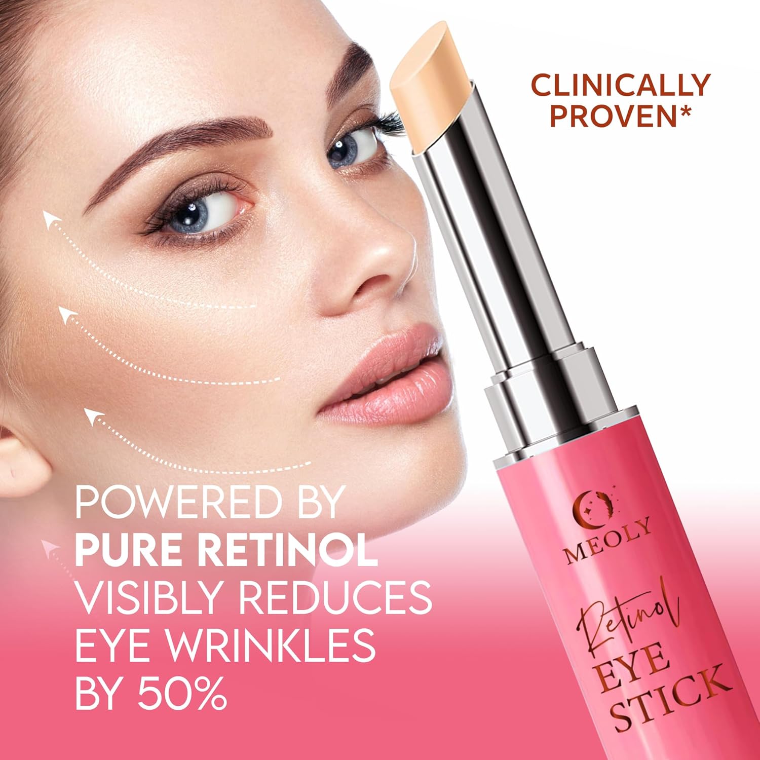 Removedor instantáneo de bolsas de ojos, crema de ojos de retinol para ojeras, barra iluminadora debajo de los ojos, crema antienvejecimiento, crema