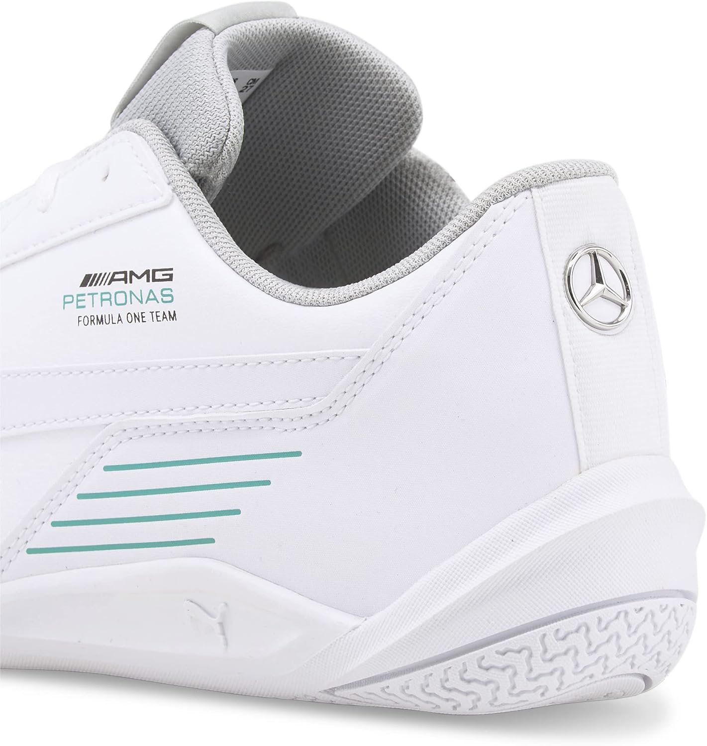 Puma MAPF1 R-Cat Machina – Tenis para hombre, color blanco Mercedes Team Silver-Spectra Green, 10.5