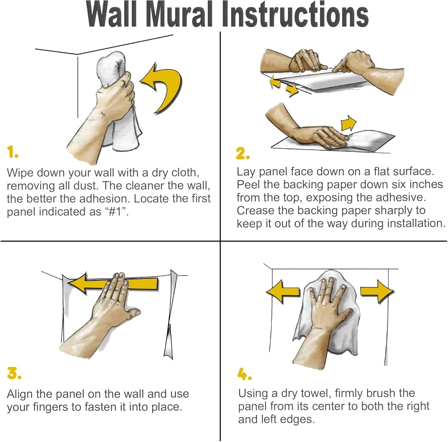 NWT Murales de pared para dormitorio, hermoso diseño de imagen, papel tapiz extraíble, calcomanías de pared para despegar y pegar, 66 x 96 pulgadas