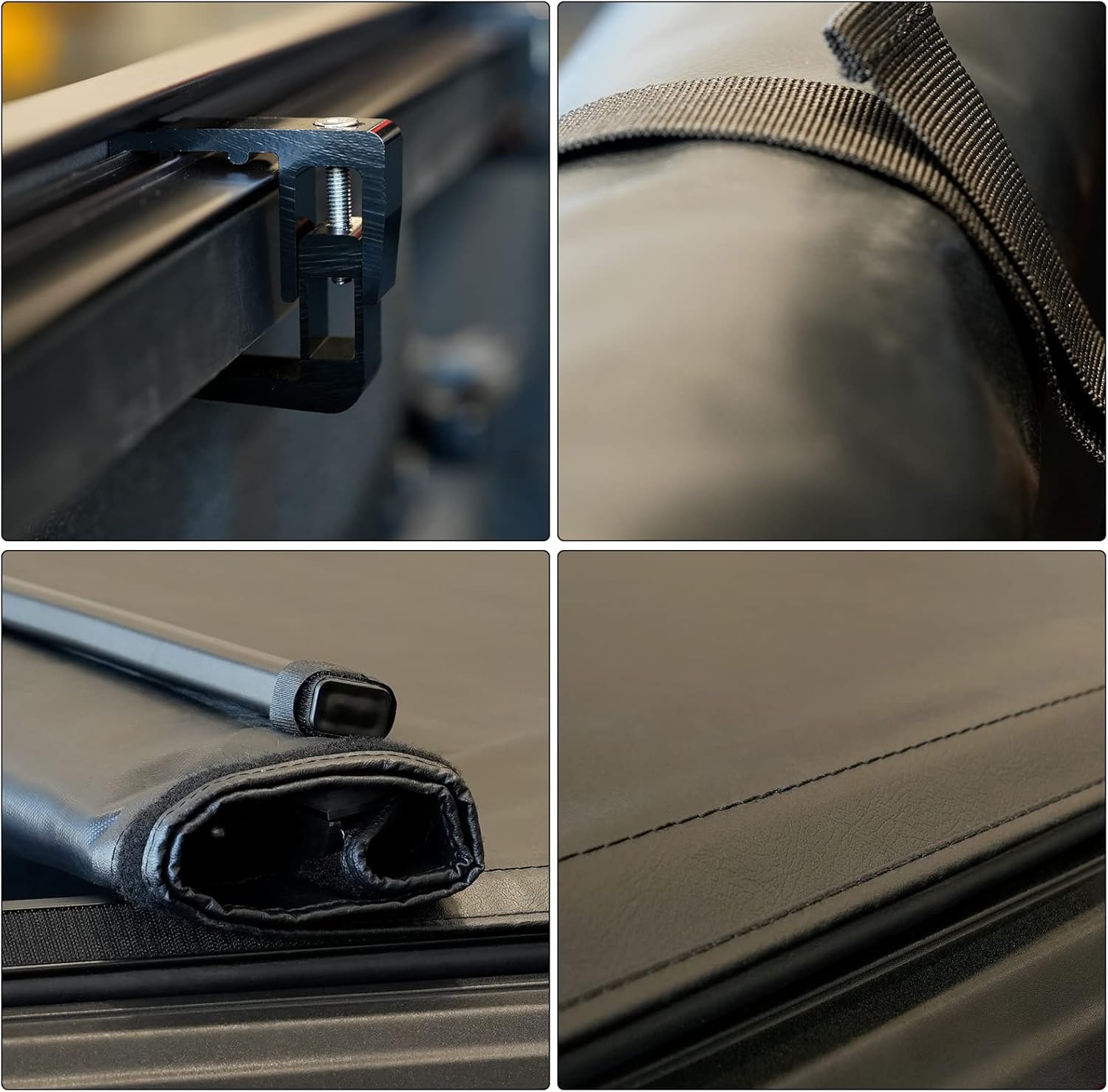Cubierta enrollable suave para caja de camioneta para Nissan Titan 2017-2024 de 6.7 pies