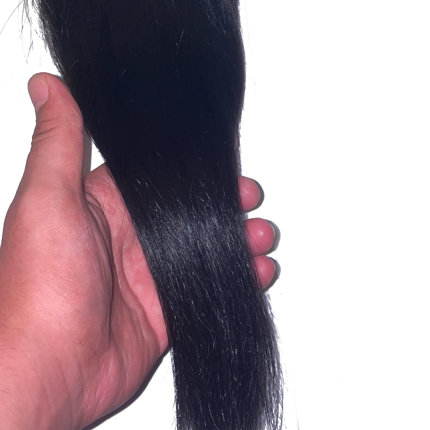 Nuevo Remy Yaky-Remy azul 100% cabello humano virgen tejido – libre de desprendimiento y sin enredos (#1B, paquetes de 16 pulgadas de 3)