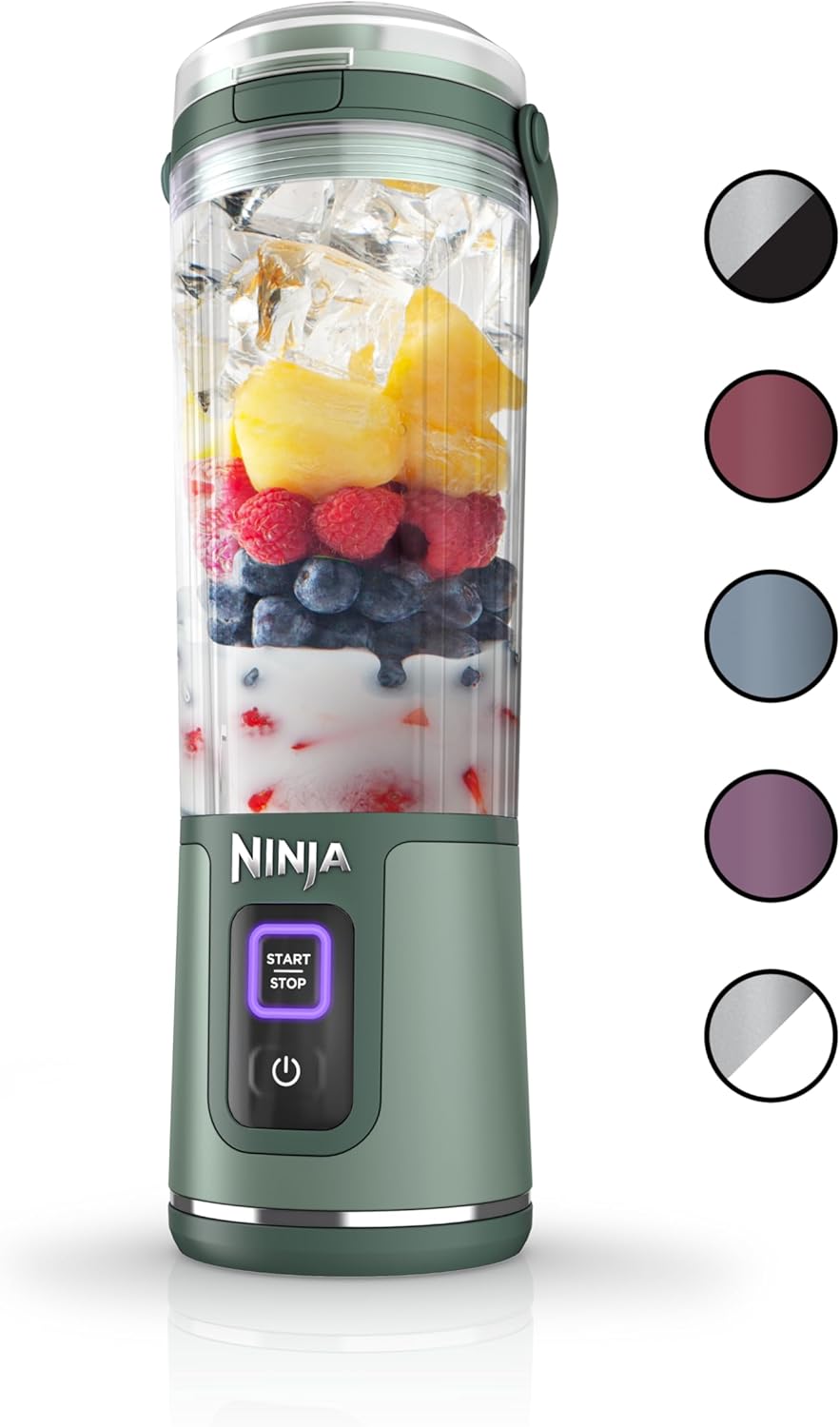 Ninja BC151EM Blast – Licuadora portátil, inalámbrica, recipiente de 18 onzas, licuadora personal para batidos y batidos, sin BPA, tapa a prueba de