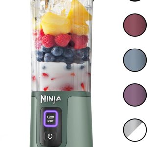 Ninja BC151EM Blast – Licuadora portátil, inalámbrica, recipiente de 18 onzas, licuadora personal para batidos y batidos, sin BPA, tapa a prueba de Ninja BC151EM Blast – Licuadora portátil, inalámbrica, recipiente de 18 onzas, licuadora personal para batidos y batidos, sin BPA, tapa a prueba de