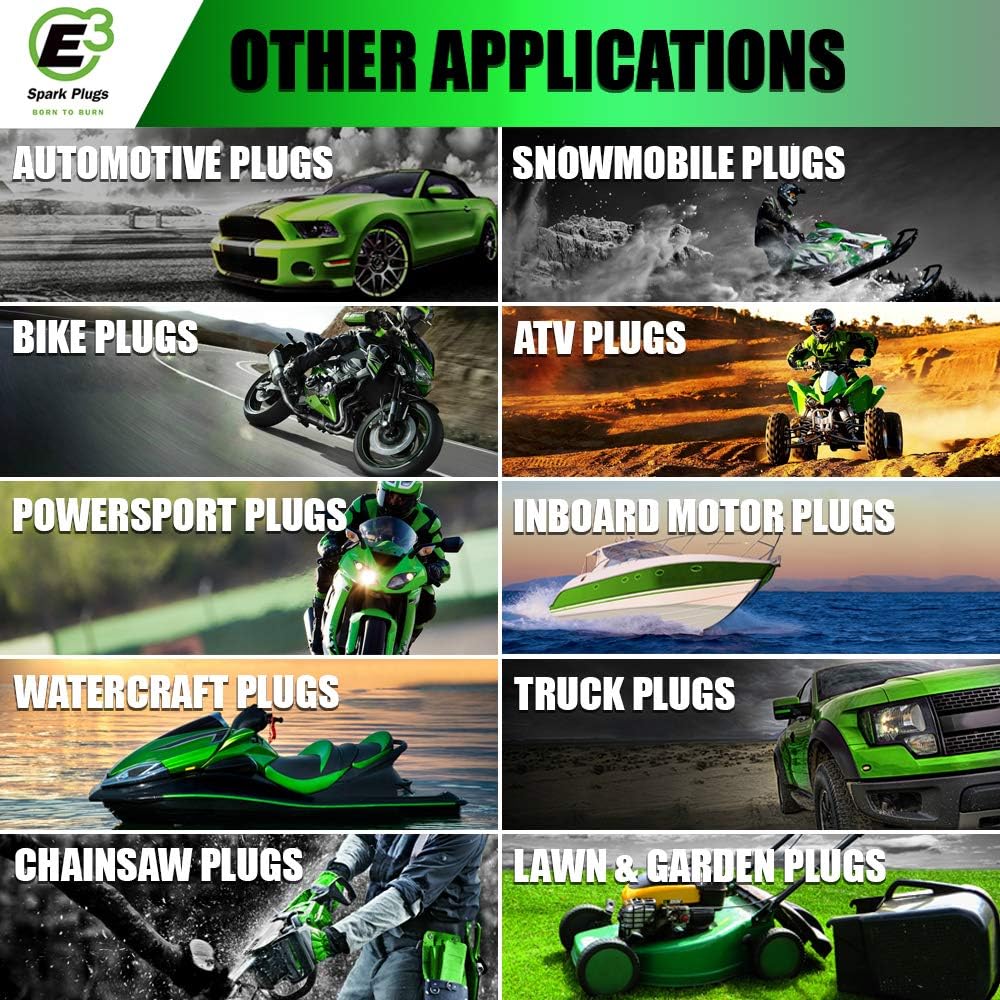 E3 Bujías E3.32 Premium Powersports Bujía con tecnología DiamondFIRE (paquete de 2)