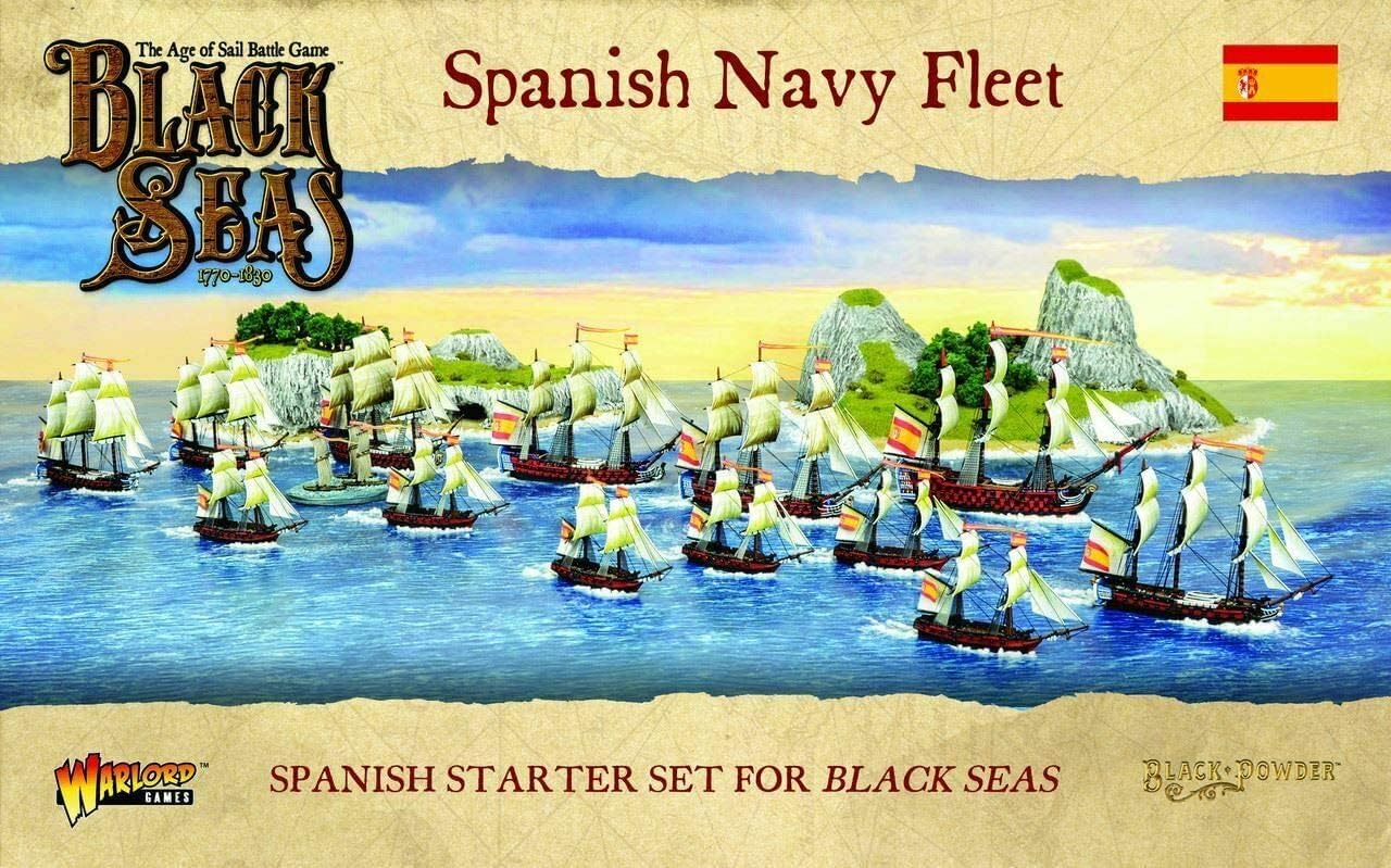 Warlord Black Seas The Age of Sail Flota de la Armada española para mares negros Tabla Top Ship Combat Battle War Game 792013001
