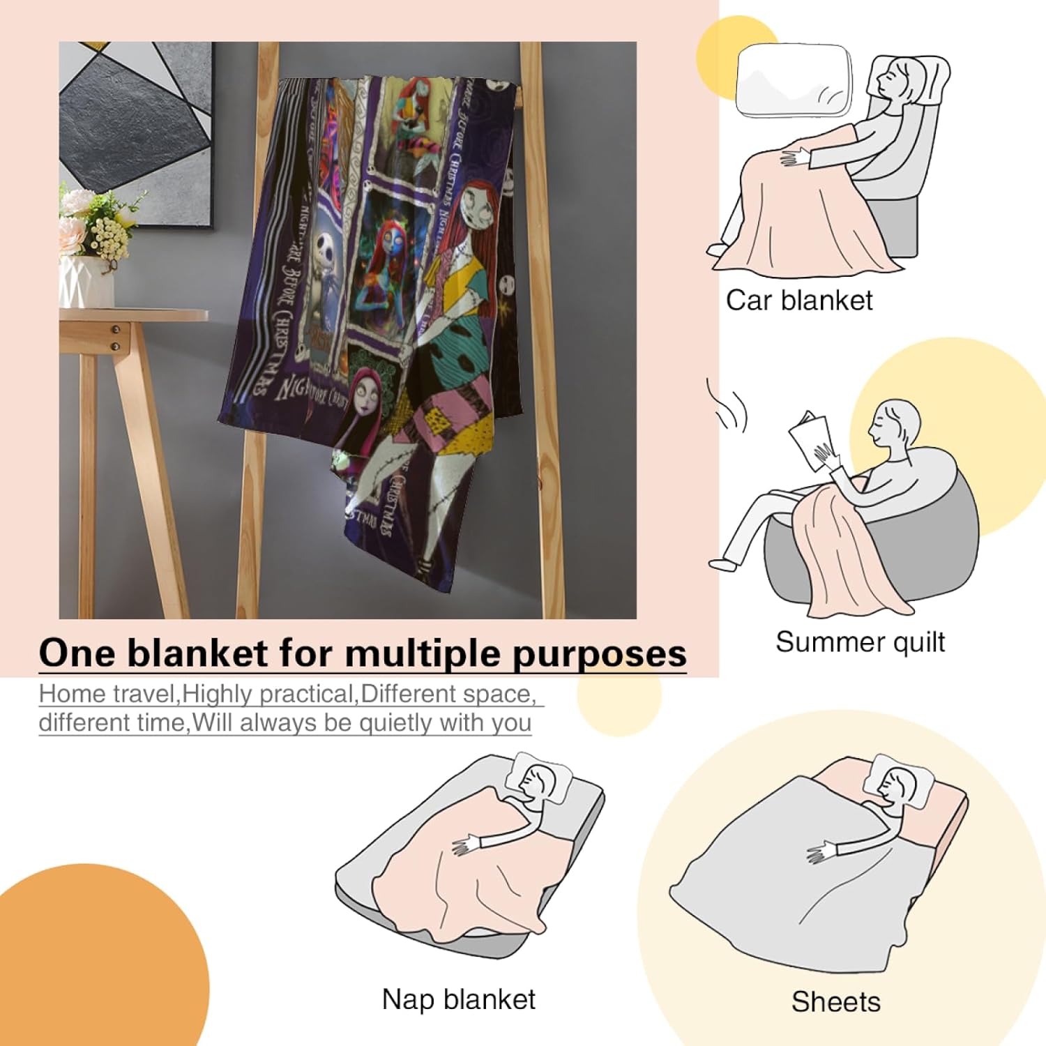 Manta de franela ultra suave de Halloween, manta ligera y cálida, regalos para niños y adultos, 40 x 30 pulgadas