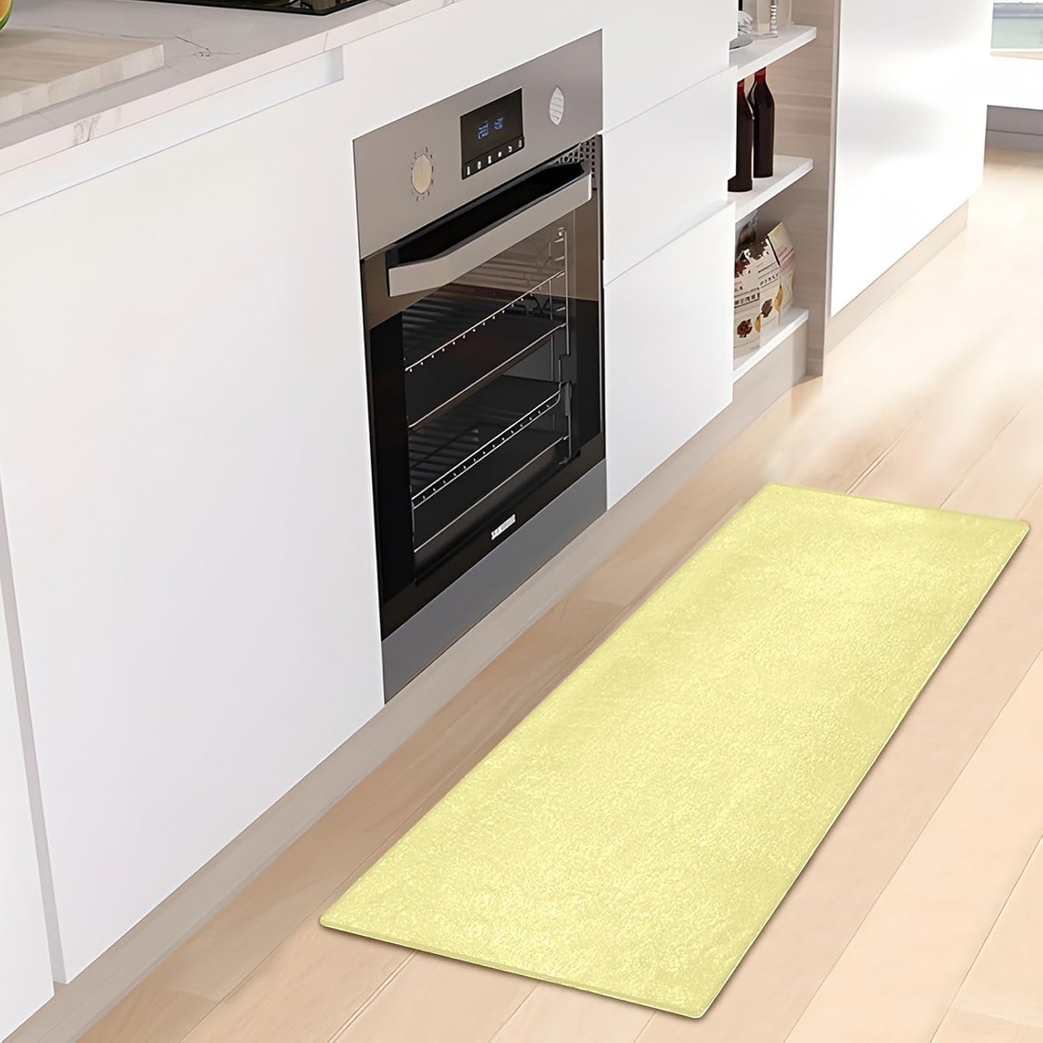 Alfombras absorbentes de color caqui claro, cómodas alfombras de baño antideslizantes, juego de alfombras de baño de felpa duraderas, 39 x 20