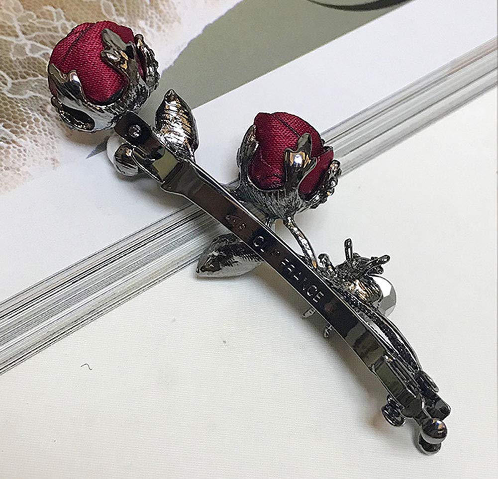Pinzas para el pelo de novia elegantes de rosas para mujer, accesorios para el cabello, tocado para novias, tocado, estilo flor rosa, pasadores,