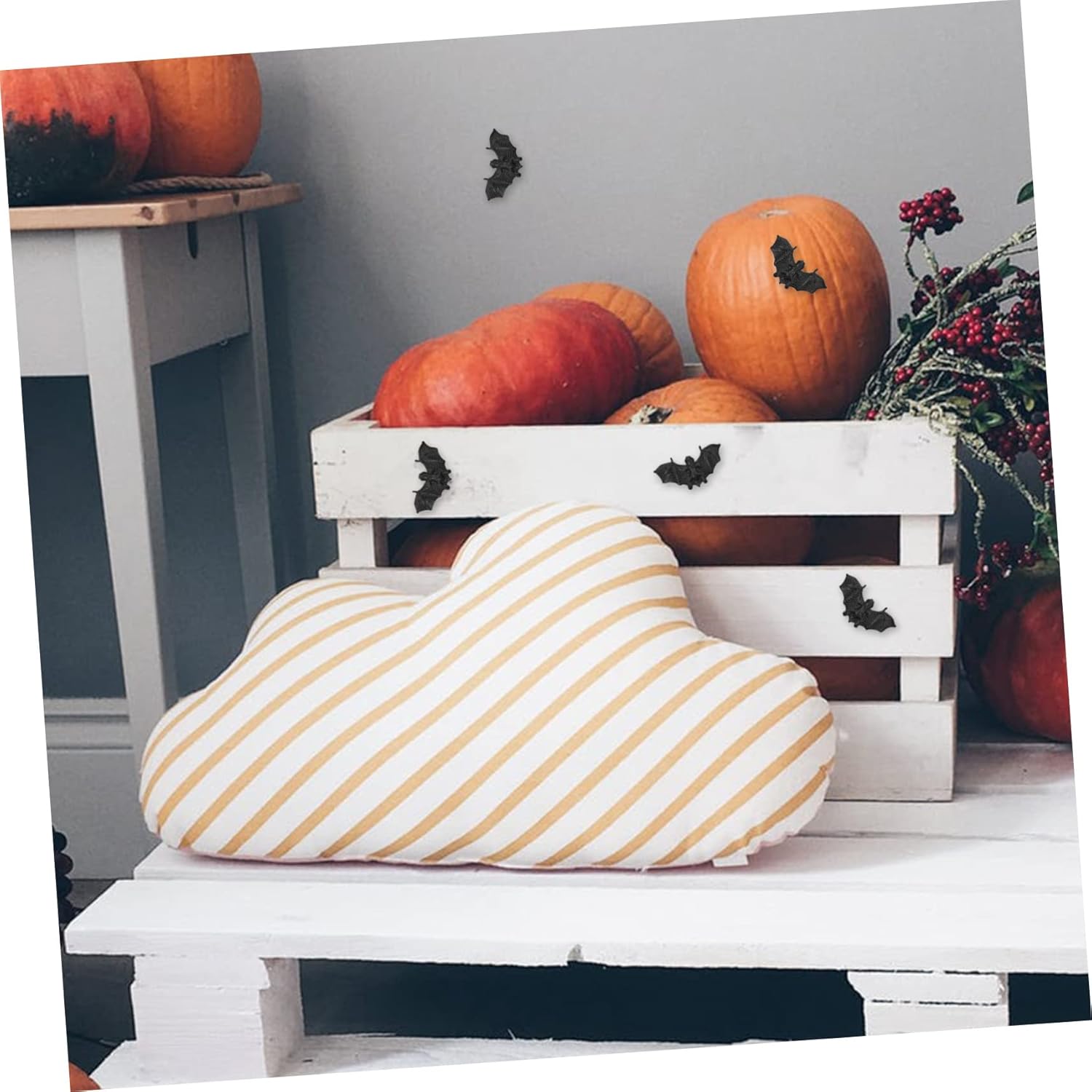 500 piezas de mini murciélago micro estatuilla de jardín, bonita decoración de Halloween, murciélagos falsos realistas, juguete de murciélago