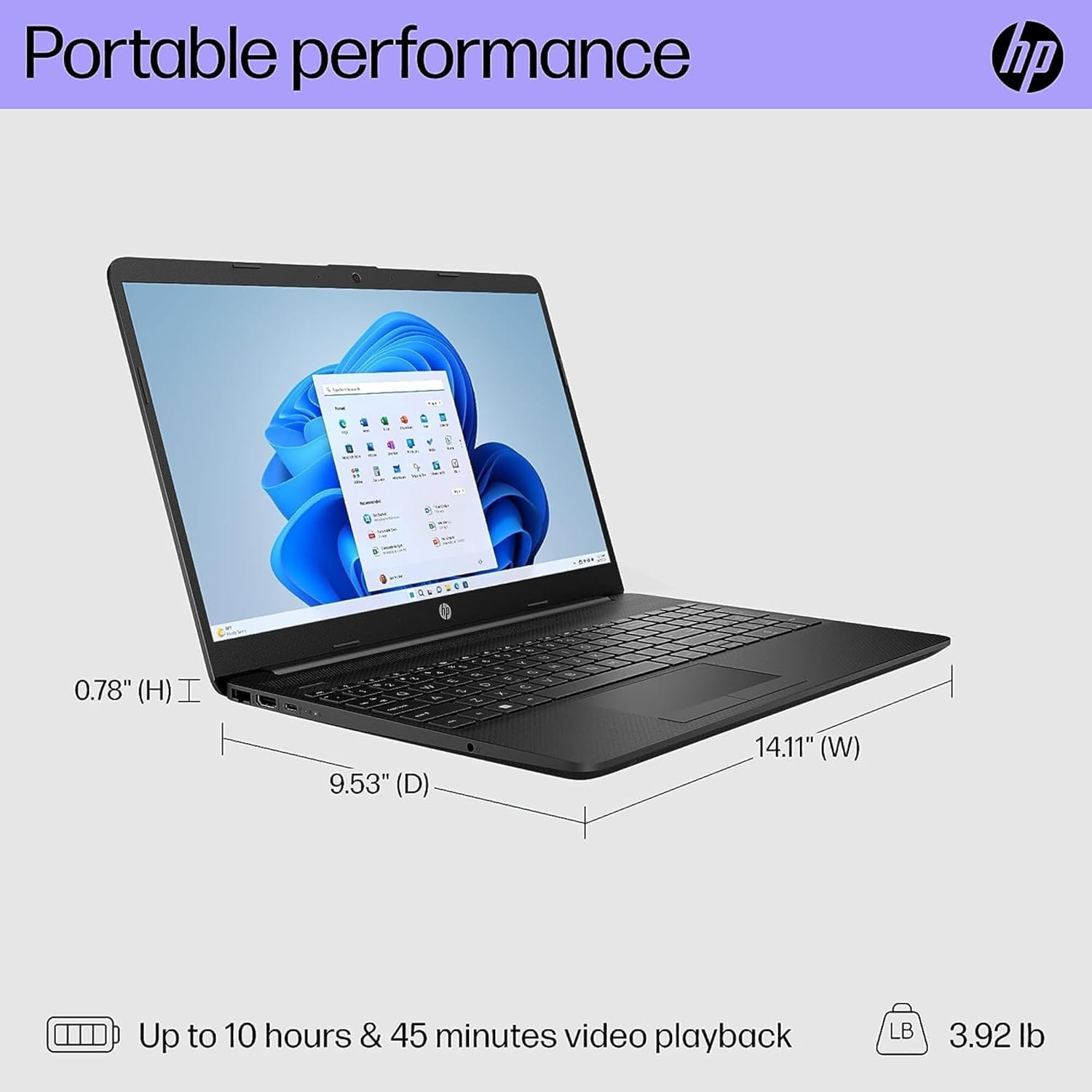 HP Ordenador portátil, pantalla HD de 15,6 pulgadas, procesador Intel Pentium Silver N5030 de 4 núcleos, memoria de 16 GB, SSD de 1 TB, Office 365