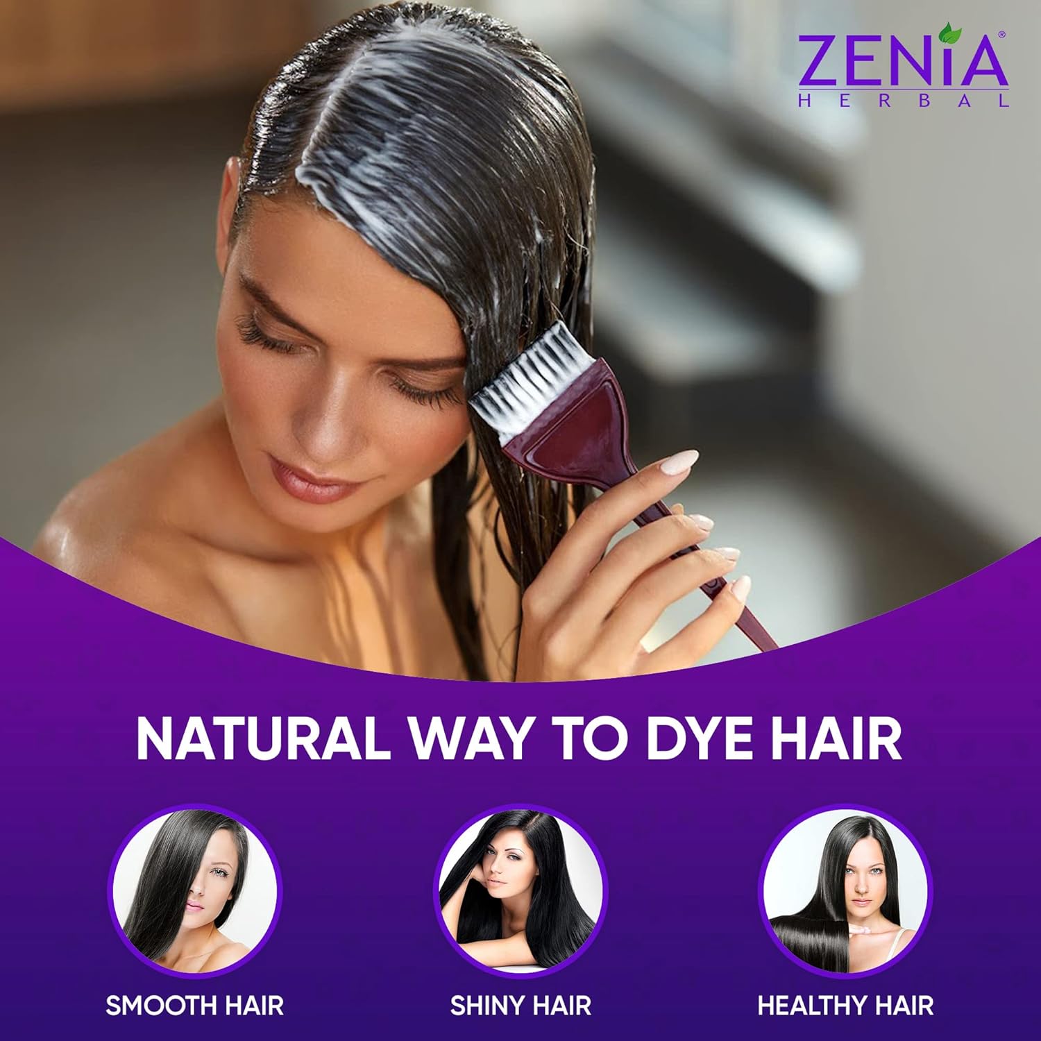 Zenia Tinte índigo en polvo para cabello y barba  7 onzas (7 onzas)  Tinte para el cabello 100% natural  Color de cabello a negro naturalmente  100%
