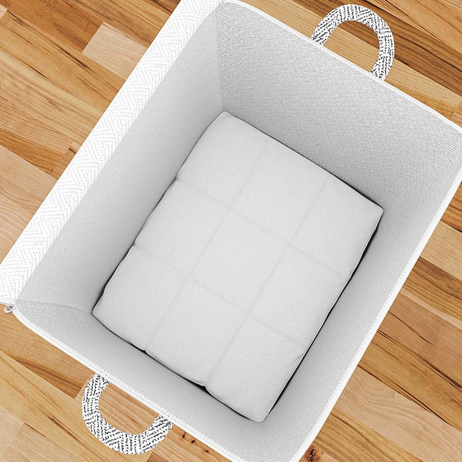 WMQPNNS Bolsa de almacenamiento plegable no tejida para ropa y ropa de cama organiza y ordena con facilidad (Z1-gris, L)