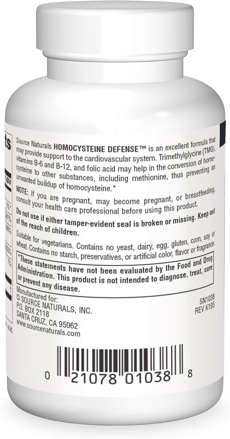 Source Naturals Homocisteína Defensa, 60 Tabletas