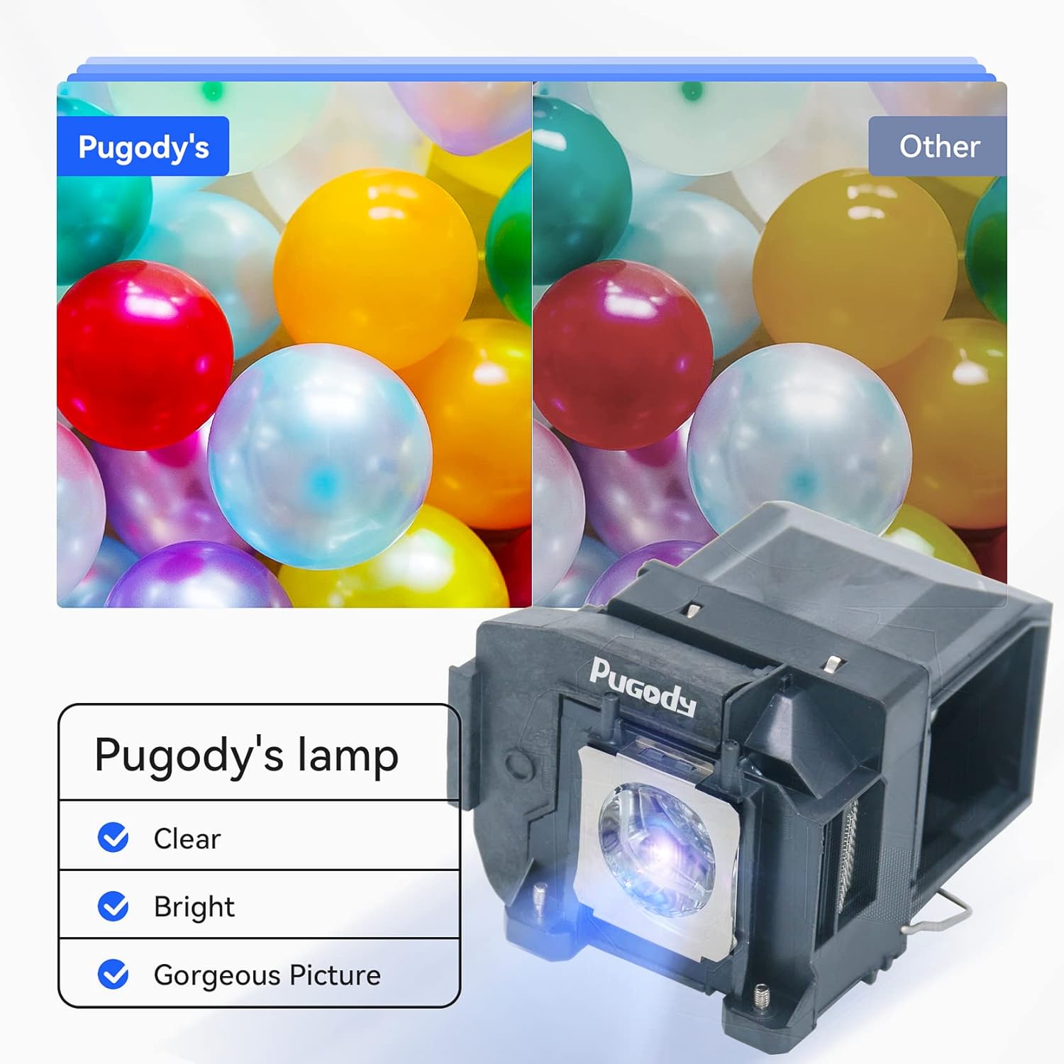Pugody ELPLP85V13H010L85 Bombilla de repuesto para proyector Epson Powerlite Home Cinema 3000 3100 3200 3500 3600e 3700 3800 3900 eh-tw6600