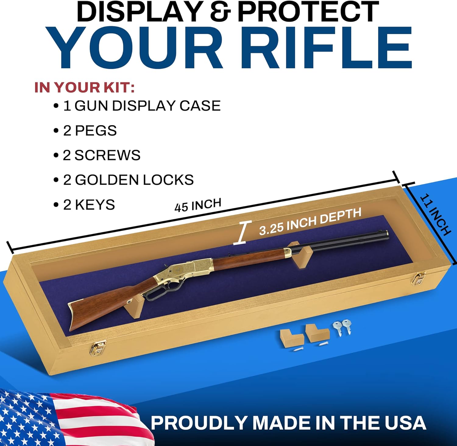 Vitrina de pistola  Vitrina de rifle con cerradura  Armarios de armas para rifles y escopetas  Montaje en pared de espada, vitrina de montaje en