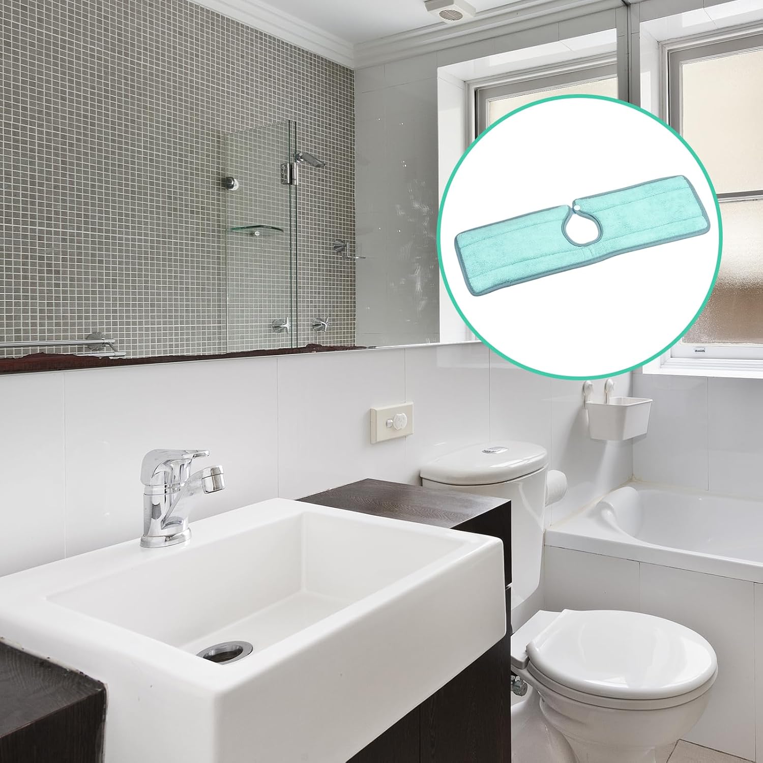 uxcell Tapete absorbente de microfibra para grifo, 2 piezas, tapete rectangular para secar platos, almohadillas de secado de agua detrás del grifo