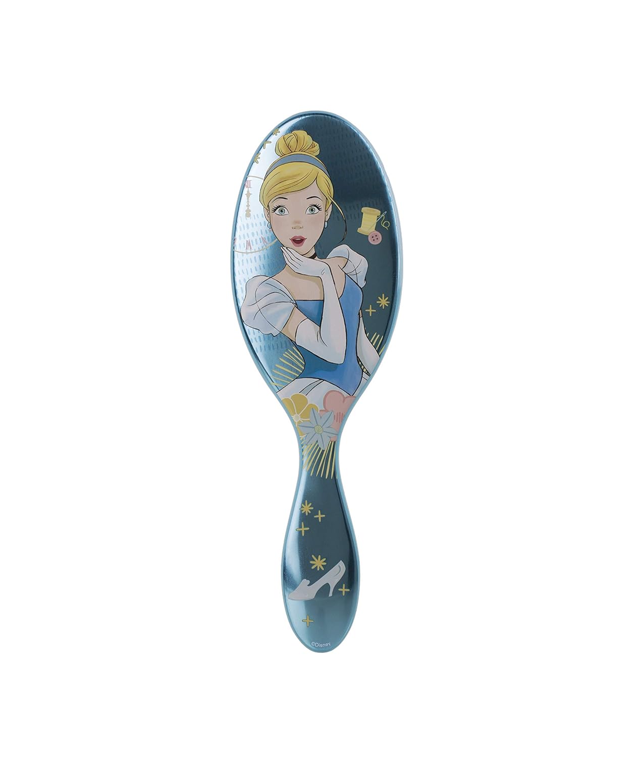 Wet Brush Original Detangler – Cepillo de cabello, diseño Cenicienta (Disney) Princess Wholehearted, color azul, todo tipo de cabello, cerdas