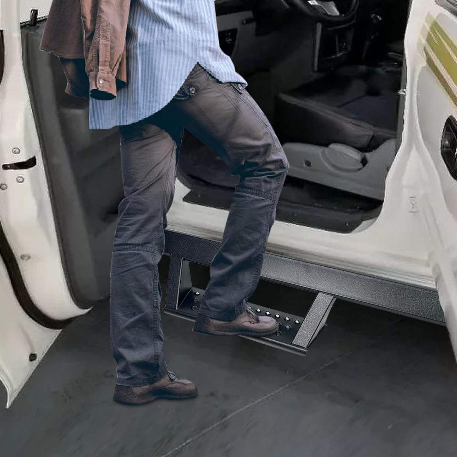 Estribos para Ford F150 Super Crew Cab 2015-2024 y Ford F250 F350 Super Duty Crew Cab 2017-2024 Super Duty Crew Cab escalones laterales barra de