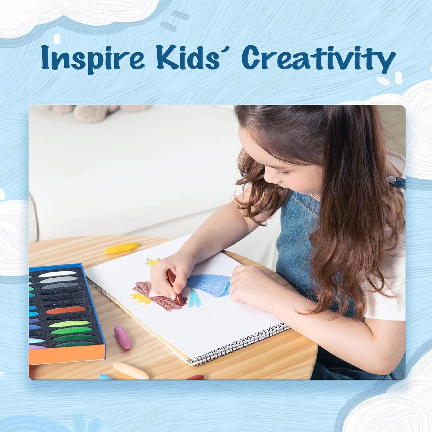YPLUS Crayones de maní para niños, 24 colores lavables para niños, crayones no tóxicos para bebés de 2 a 4 años, 1-3, 4 a 8, suministros de arte