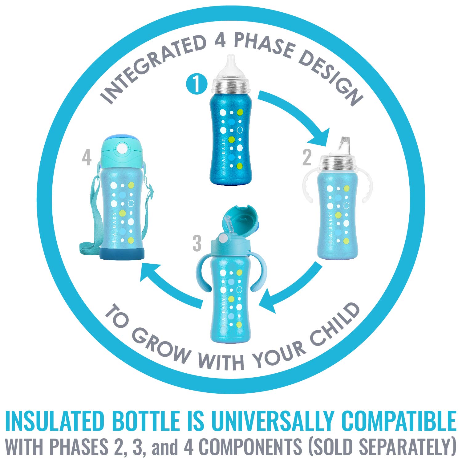 Ultimate – Biberón de acero inoxidable con aislamiento de 9 onzas, aísla la leche durante más de 10 horas, acero inoxidable no tóxico de grado