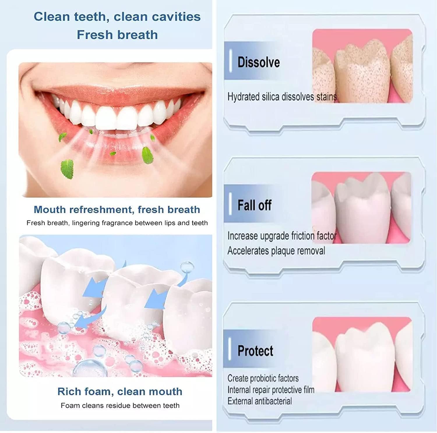 Pasta de dientes blanqueadora SP-4 Probióticos, pasta de dientes Yayashi SP-4, pasta de dientes de aliento fresco, promueve dientes y encías
