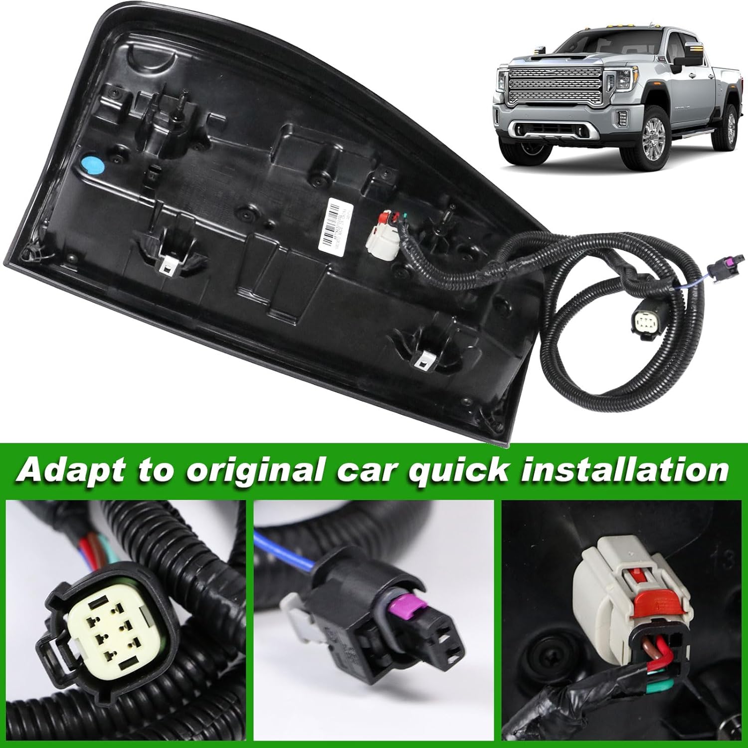 Luz trasera LED para el lado del conductor con lámparas distintivas, luces traseras izquierdas, luz de freno compatible con GMC Sierra 15002500