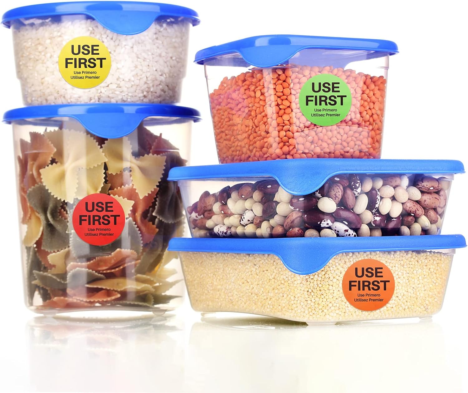 2000 unidades, etiquetas de control de inventario de 1.5 pulgadas para servicio de alimentos, etiquetas adhesivas permanentes para alimentos,