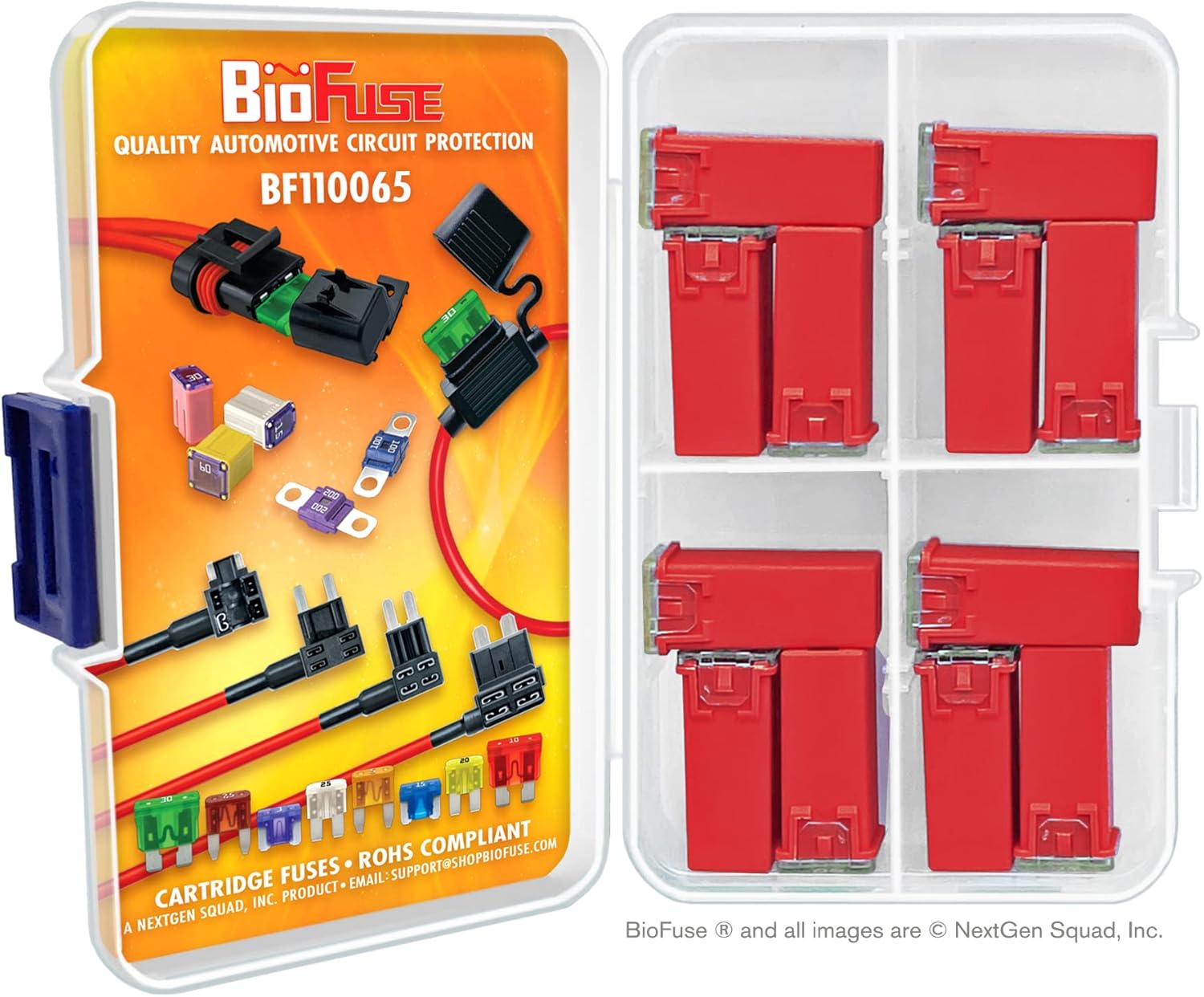 Juego de fusibles de cartucho de 12 piezas JCASE 50A. Se adapta a la mayoría Nissan, Toyota, Chrysler, Dodge, Chevy, GM y Ford