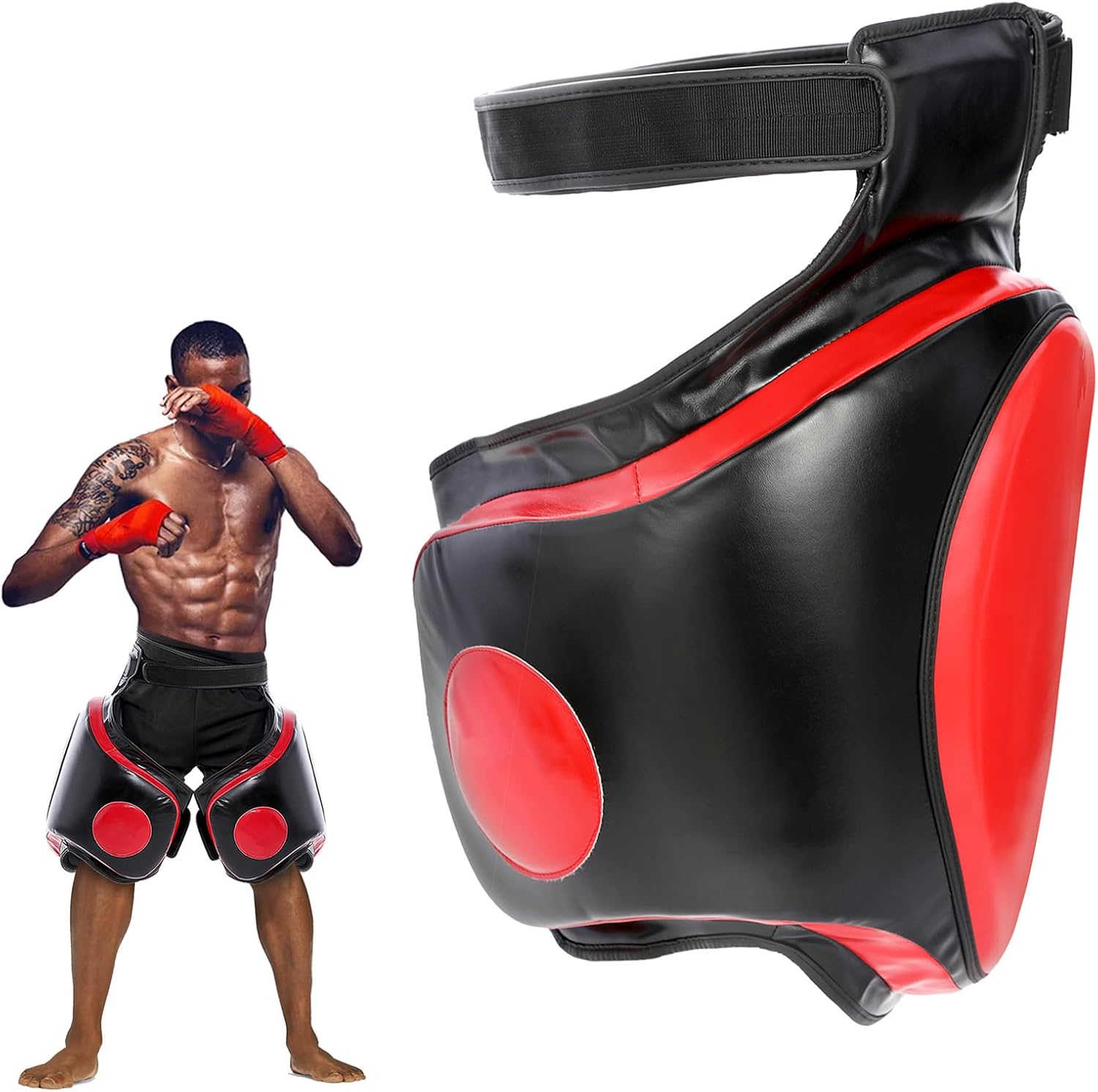 Muay Thai – Almohadillas para muslos de kickboxing, almohadilla para piernas para artes marciales, entrenador, entrenador de taekwondo, equipo de