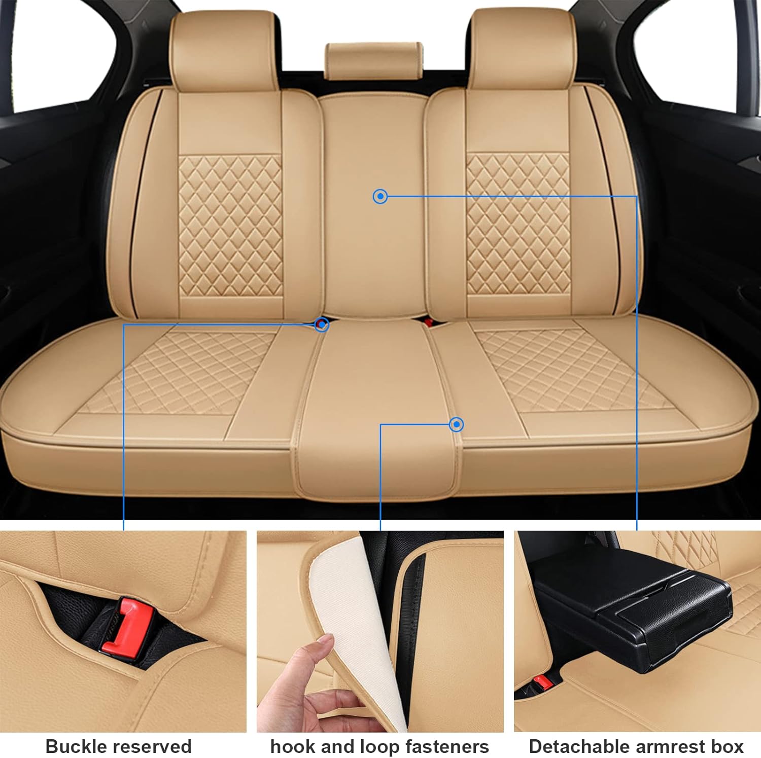 5 fundas impermeables de asiento de automóvil para Nissan Altima Xterra Maxima Rogue Sentra Versa, protectores de asiento de automóvil de piel