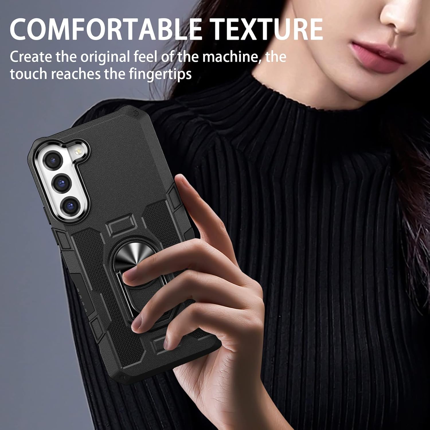 Funda para Samsung Galaxy S22 Plus 5G, soporte magnético militar con anillo de rotación de 360 grados, cubierta a prueba de golpes S22 Plus,