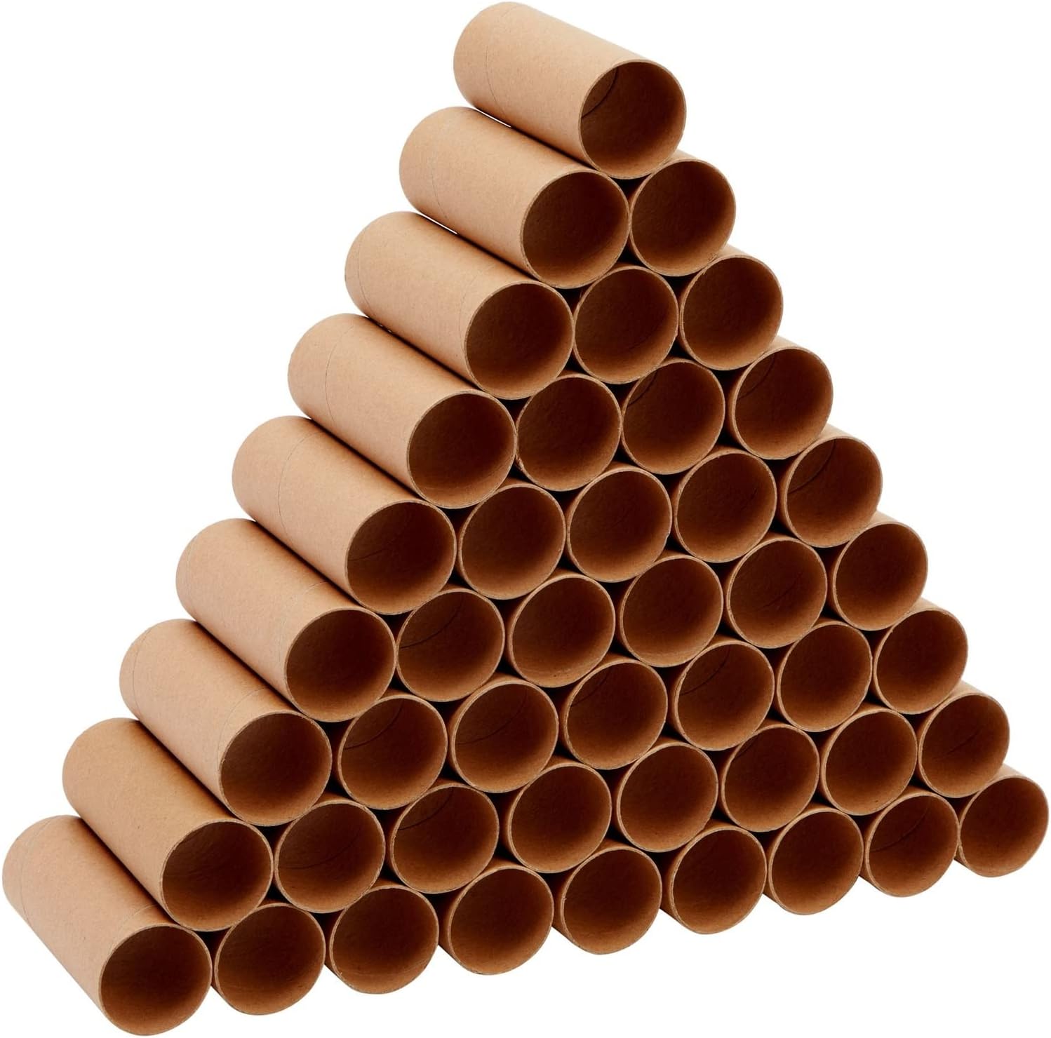 Bright Creations Paquete de 48 rollos de papel higiénico vacíos para manualidades, tubos de cartón marrón para bricolaje, aulas, dioramas (1.6 x 4