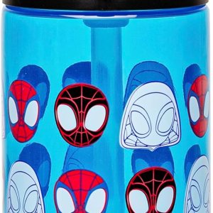 Zak Designs Sage Spider-Man Marvel Botella de agua para niños, escuela o viajes, plástico duradero, 16onzas, con popote, asa, tapa, boquilla Zak Designs Sage Spider-Man Marvel Botella de agua para niños, escuela o viajes, plástico duradero, 16onzas, con popote, asa, tapa, boquilla