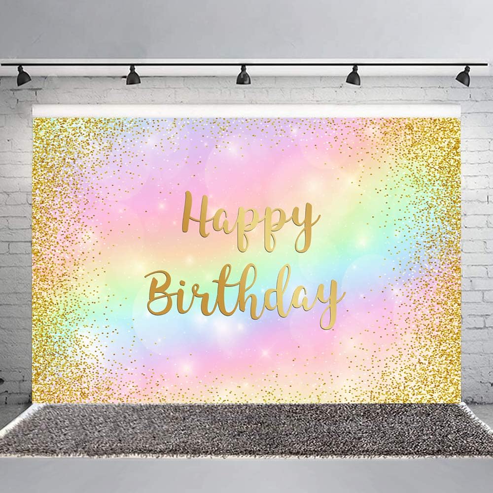 Telón de fondo dorado de 5 x 3 pies con texto en inglés Sweet 16, Sweet 16 para niñas de 1 y 2 cumpleaños con texto en inglés Sweet 16, decoración