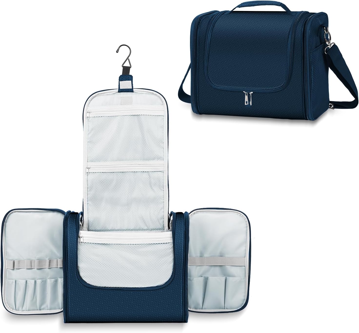 Bolsa de aseo colgante de gran capacidad para hombres y mujeres, bolsa de ducha de baño impermeable portátil, bolsa de afeitado ligera, bolsa de