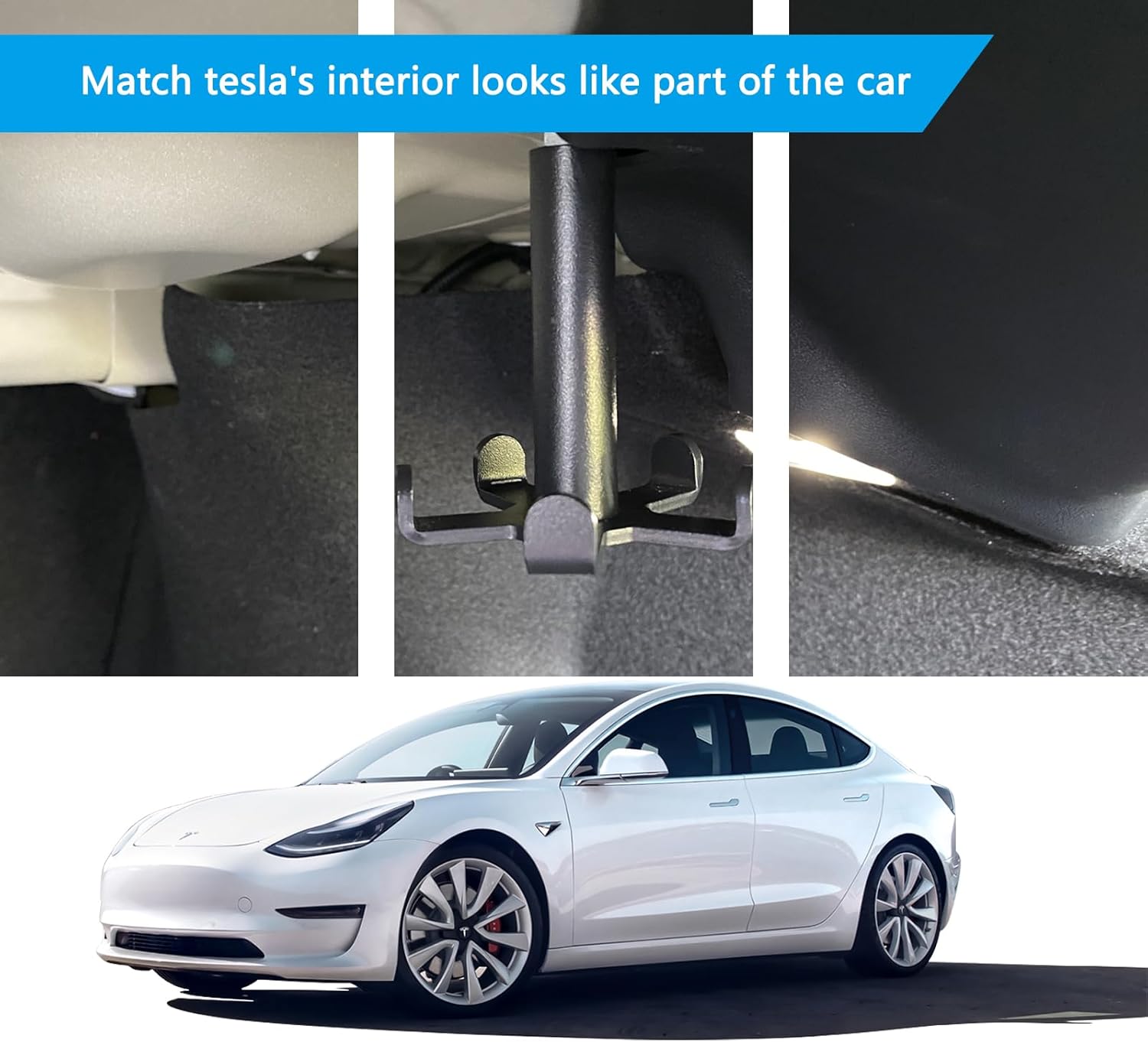 Tesla Model 3 – Gancho para bolsa de comestibles, gancho para maletero para Tesla Model 3 2018-2023, gancho de metal de cinco garras para bolsa de