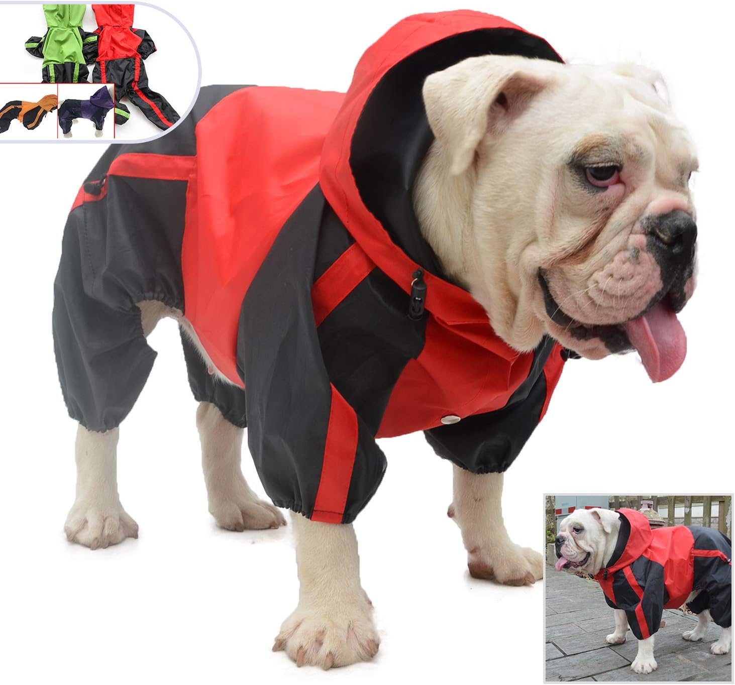 Ropa para mascotas, ropa para perro, ropa para lluvia, nieve, impermeables, cuatro patas, impermeable para perros pequeños, medianos, grandes,